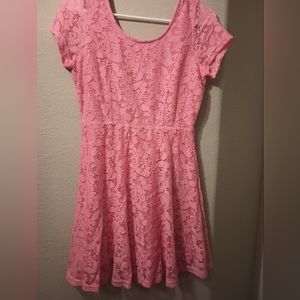 Pink lace dress